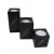 Set de 3 bougeoirs en mango rectangulaires