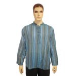 Chemise lacet bleue