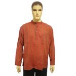 Chemise carmin à rayures