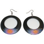 Boucles d'oreilles rondes Ellébore