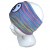 Bandeau rayé multicolore broderie yin yang