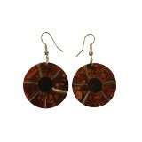 Boucles d'oreilles soleil rouge