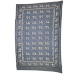 Tenture bleue éléphants