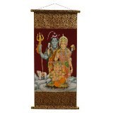 Tanka Shiva Parvati et Ganesh