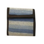 Portefeuille rayé bleu clair