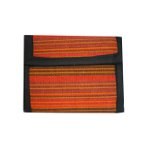 Portefeuille rayé orange