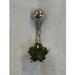 Piercing nombril green flower