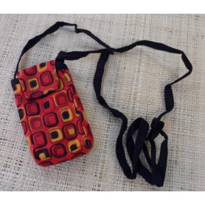 Pochette portable square rouge color