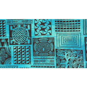 Maxi tenture patchwork africa bleu