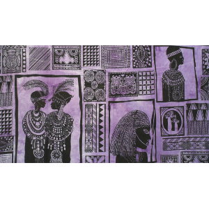 Tenture patchwork africa violette