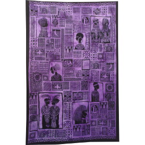 Tenture patchwork africa violette