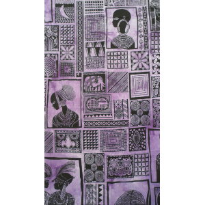 Tenture patchwork africa violette