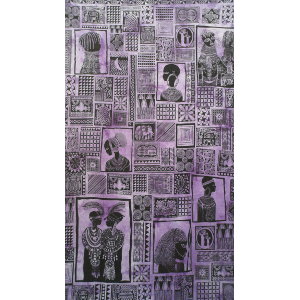 Tenture patchwork africa violette