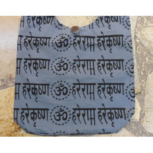 Besace Om sanskrit gris