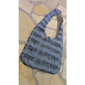 Besace Om sanskrit gris