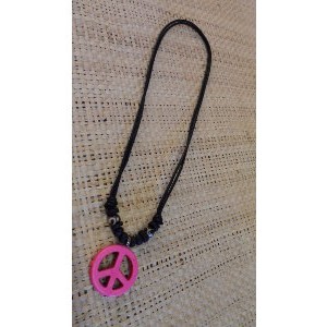 Collier peace & love rose