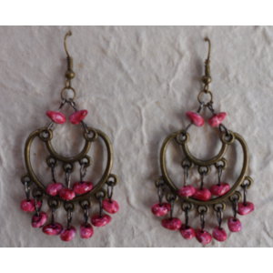 Boucles d'oreilles orient roses