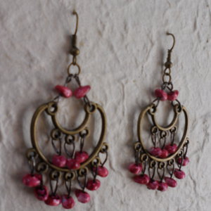 Boucles d'oreilles orient roses