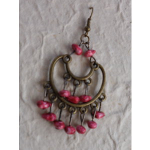 Boucles d'oreilles orient roses