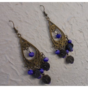 Boucles d'oreilles Marianne mauves