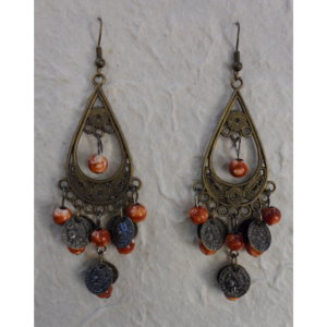 Boucles d'oreilles Marianne marron