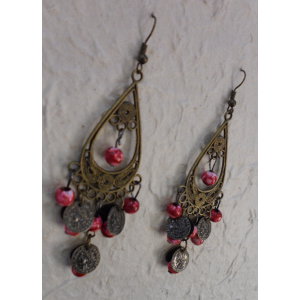 Boucles d'oreilles Marianne roses