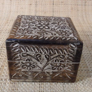 Boite fleurs bicolores