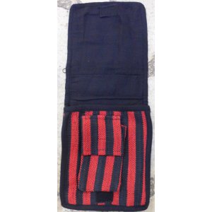 Sac passeport weaving rouge et noir