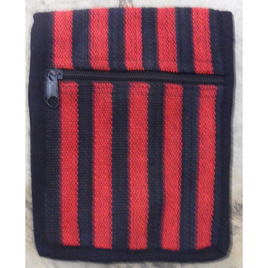 Sac passeport weaving rouge et noir