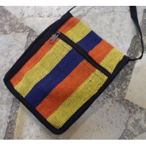 Sac passeport weaving jaune orange marine