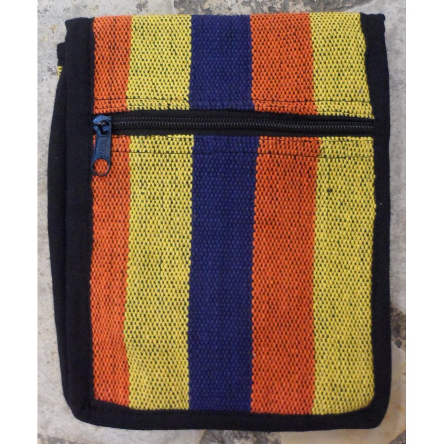 Sac passeport weaving jaune orange marine