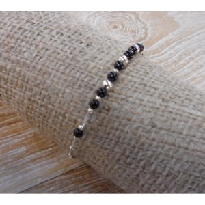 Bracelet perles noires