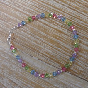 Bracelet perles cristal couleur