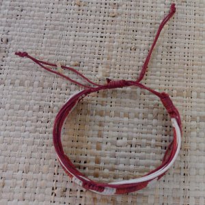 Bracelet fantaisie vague rouge