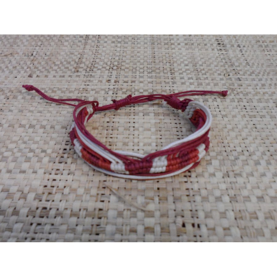 Bracelet fantaisie vague rouge