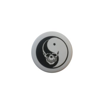 Badge tête de mort yin yang