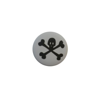 Badge black skull