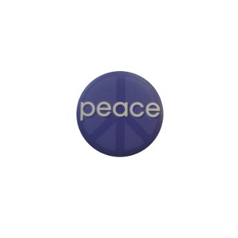 Badge petit peace blue 