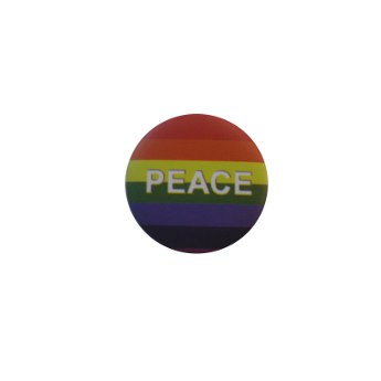 Badge petit peace arc en ciel 