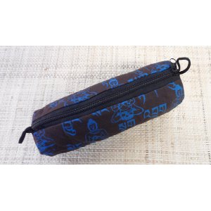 Trousse marron Bouddha bleu