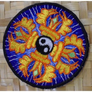 Patch yin yang vajra bleu