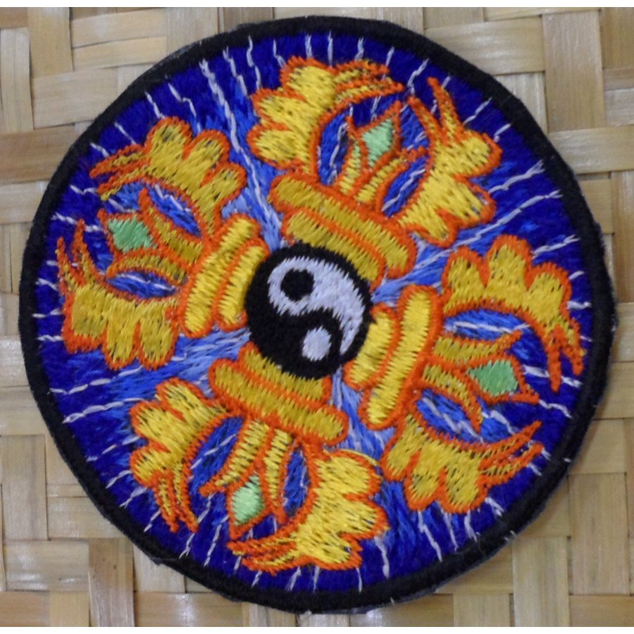 Patch yin yang vajra bleu