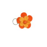 Porte-clés fleur orange