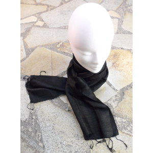 Foulard Isan soie noire