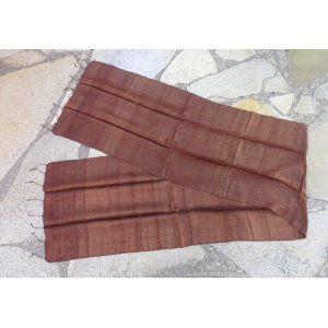 Foulard Isan soie marron