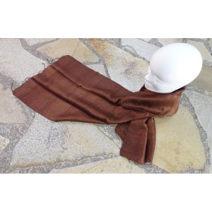 Foulard Isan soie marron