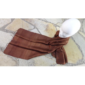 Foulard Isan soie marron