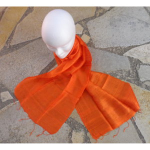 Foulard Isan soie orange