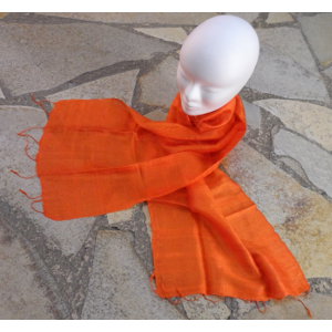 Foulard Isan soie orange