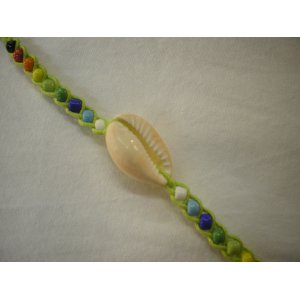 Bracelet tressé fluo vert